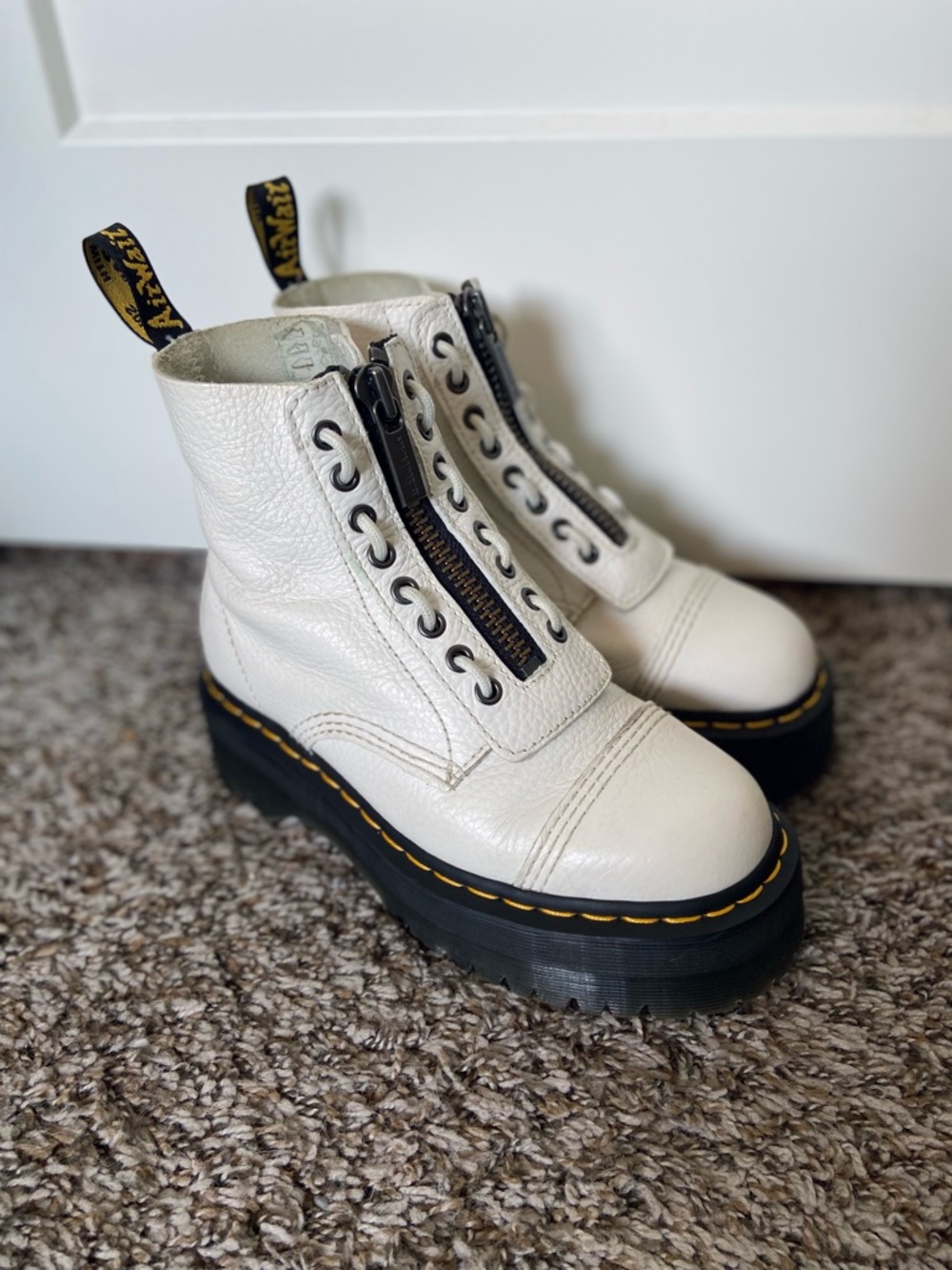Dr. Martens Sinclair Milled Nappa Leather Platform Boots